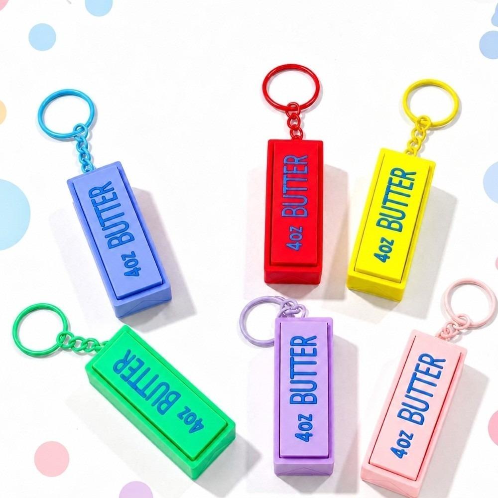 Pocket Size Fidgety Push Clicker Simulation Shape Sensory Key Ring Office Workers