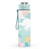1PC Soft Sky Cloud Pastel Floral Print 750ml Color Plastic Sports Water Bottle Leakproof Flip Straw Lid Suitable for Sports Office Home Use