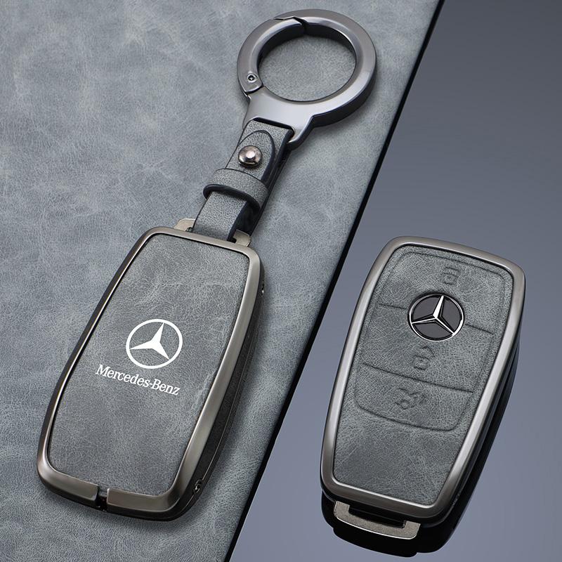 New Zinc Alloy Leather Car Remote Key Cover Case For Mercedes Benz A C E S G GLS CLA Class W213 W203 W211 W205 W177X167 W204 AMG k1