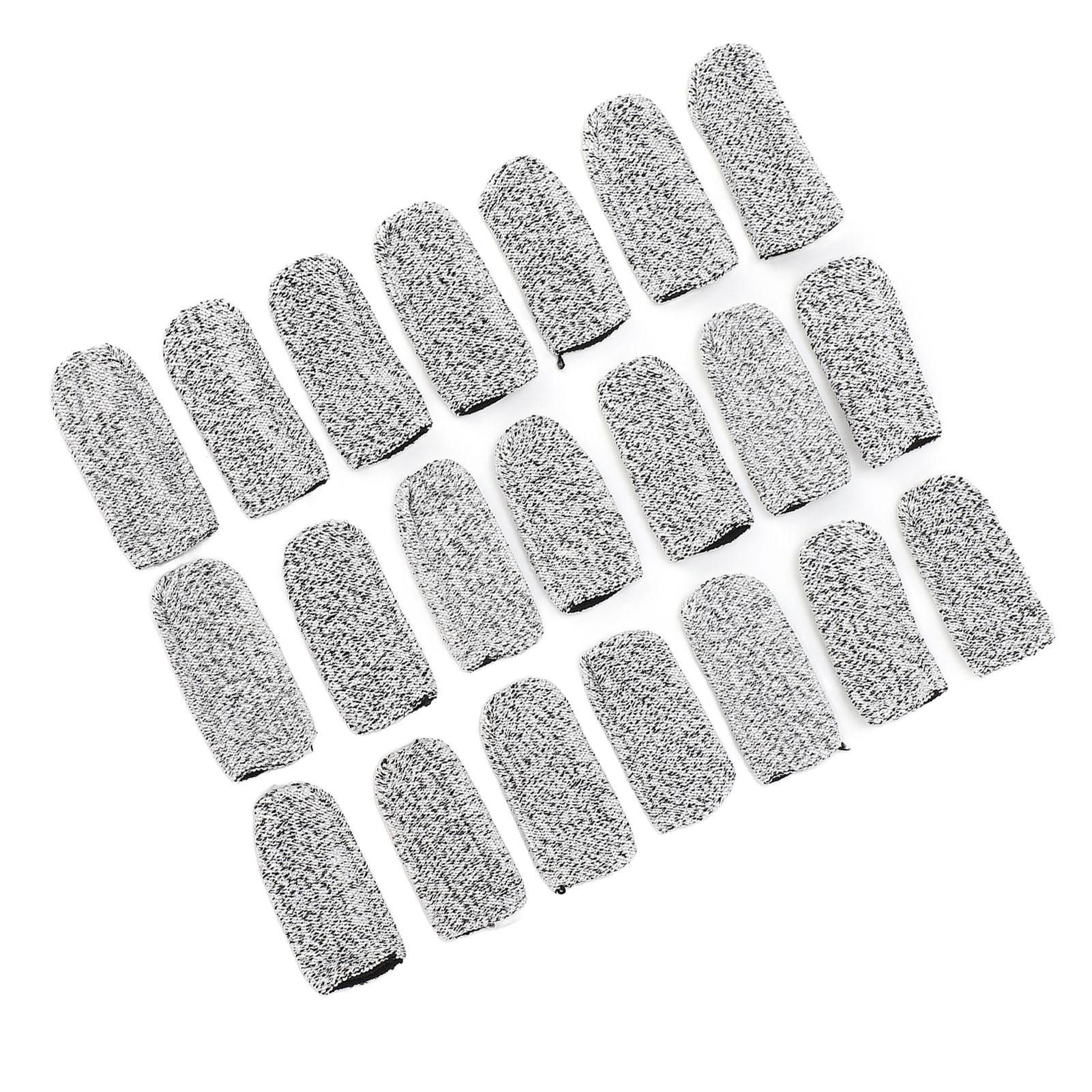 

20 Pcs Cut Resistant Finger Cot HPPE Reusable Breathable Universal Finger Protector for Garden