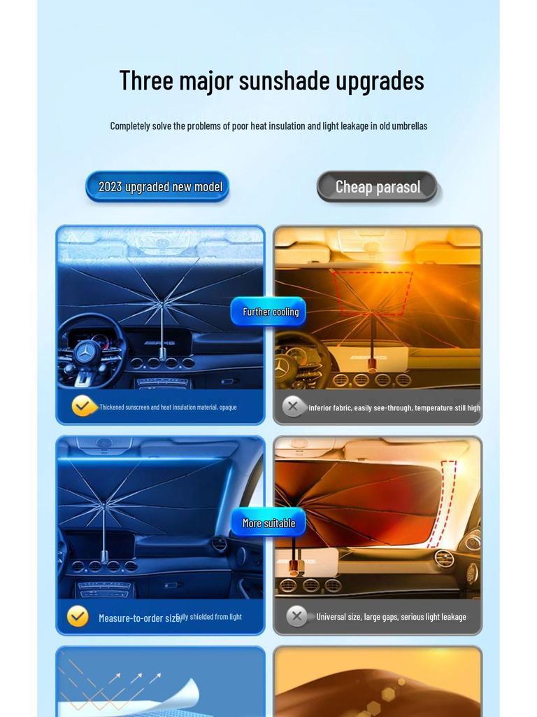 Car Sunshade Visor, Heat Insulation Curtain for Front Windshield Summer Protection.