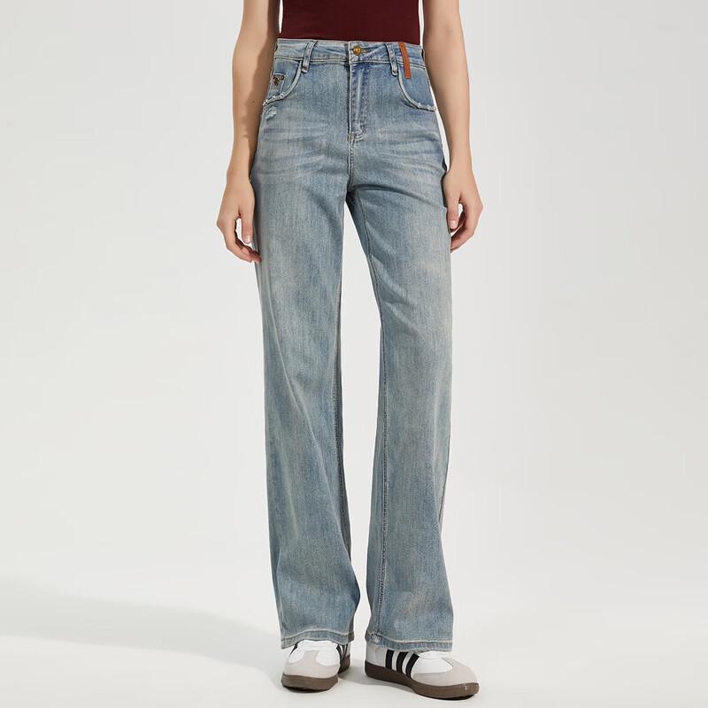 

Women s High-Waist Straight Leg Denim Jeans L