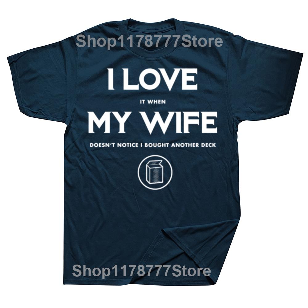 ICH LIEBE MEINE FRAU Lustiges MTG Magic Gathering Herren T-Shirt Lässiges T-Shirt Kurzarm Rundhals T-Shirts 100% Baumwolle Bedruckte Oberteile