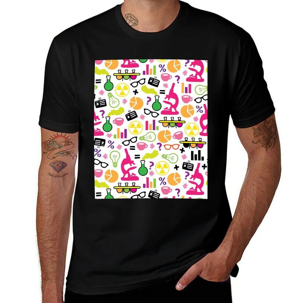 Crazy Neon Scientist Pattern Tshirt Dry Fit Running Short Sleeve Top
