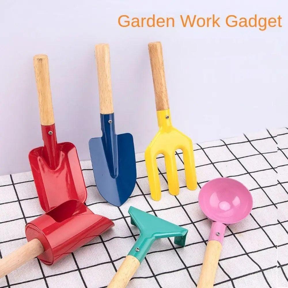 

3/5/6Pcs Colorful Garden Work Gadget Loosen Soil Spoon Shovel Rake Trowel Digging Toys Indoor 6pcs/set(no spray kettle)