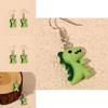 Trendy Dinosaur Pendant Earrings With Cute Animal Style For Female Casual Jewelry