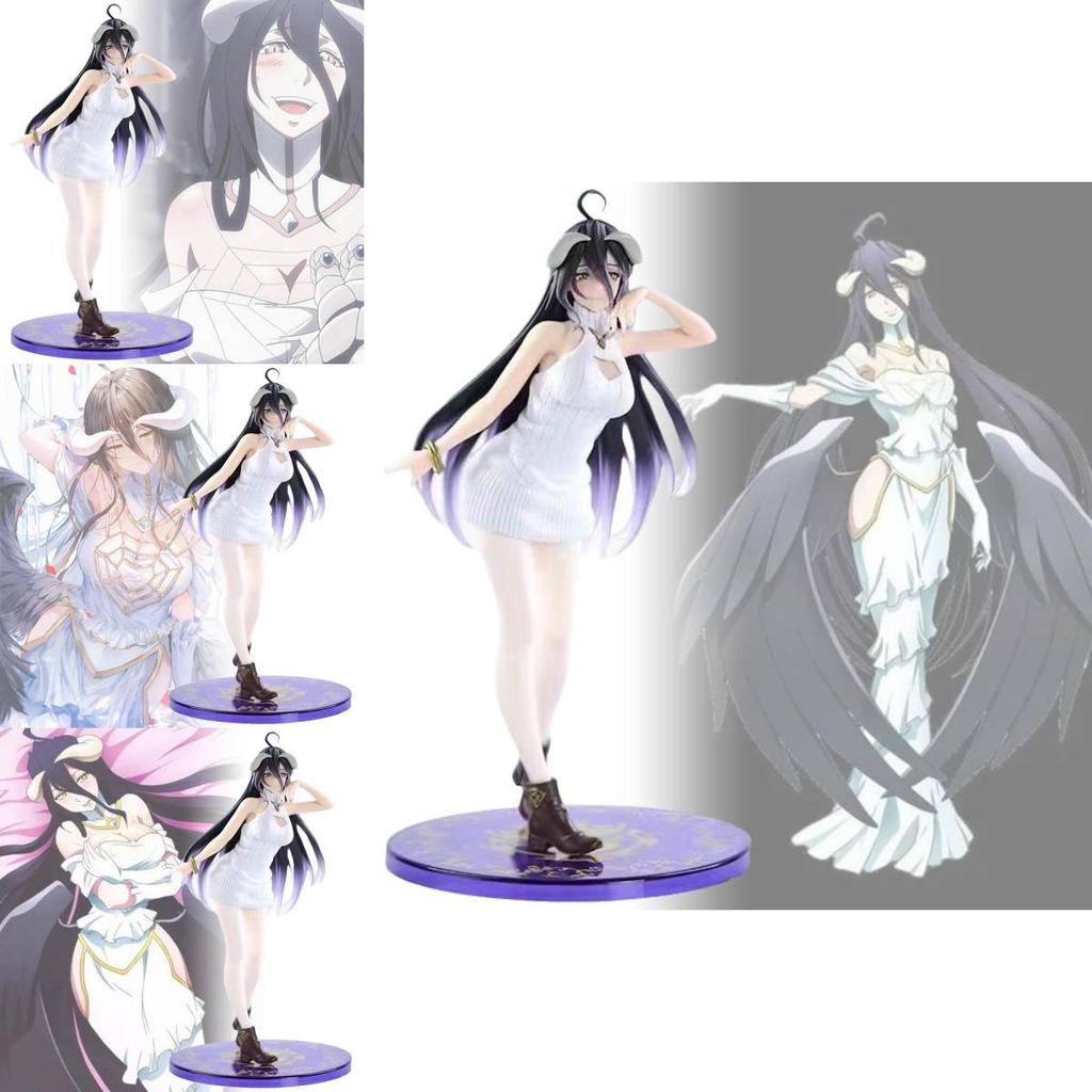 Elegant Overlord Albedo White Knitted Standing Model Figure Pvc Collectible Toy