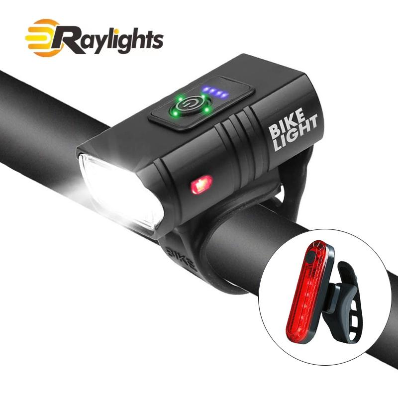 Led Bicycle Lights Bike Front Headlight Power Display MTB Mountain Waterproof Usb Cycling LED Bike Front Lamp Handlebar&2 * T6 LED