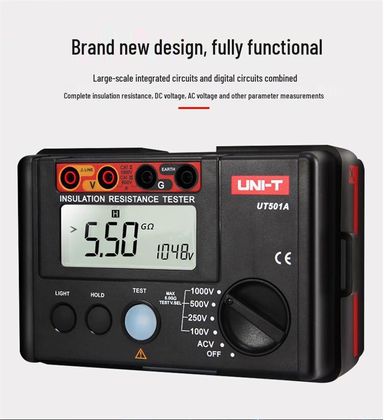 UNI-T UT501A/2A Hand-Crank Insulation Resistance Megohmmeter