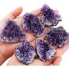 rockcloud Natural Purple Amethyst Quartz Crystal Cluster Geode Druzy Home Decoration Gemstone Specimen