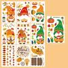 9pcs/pack Thanksgiving Window Stickers Fall Harvest Them PVC Autumn Window Clings Turkey Pattern DIY Maple Leaf Window Stickers