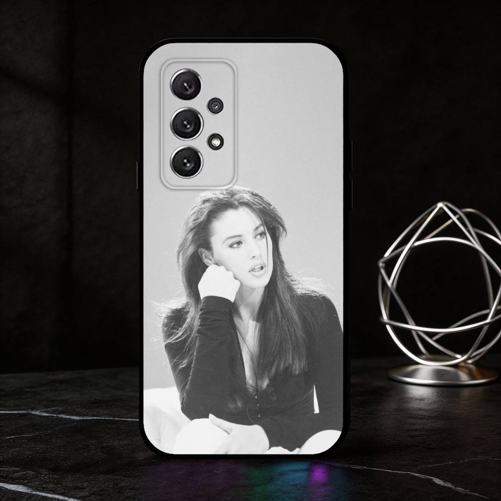 M-Monica Bellucci phone Case For Samsung S25,24,21,22,23,30,Ultra,20,Plus,Fe,Lite,Note Soft Black Cover
