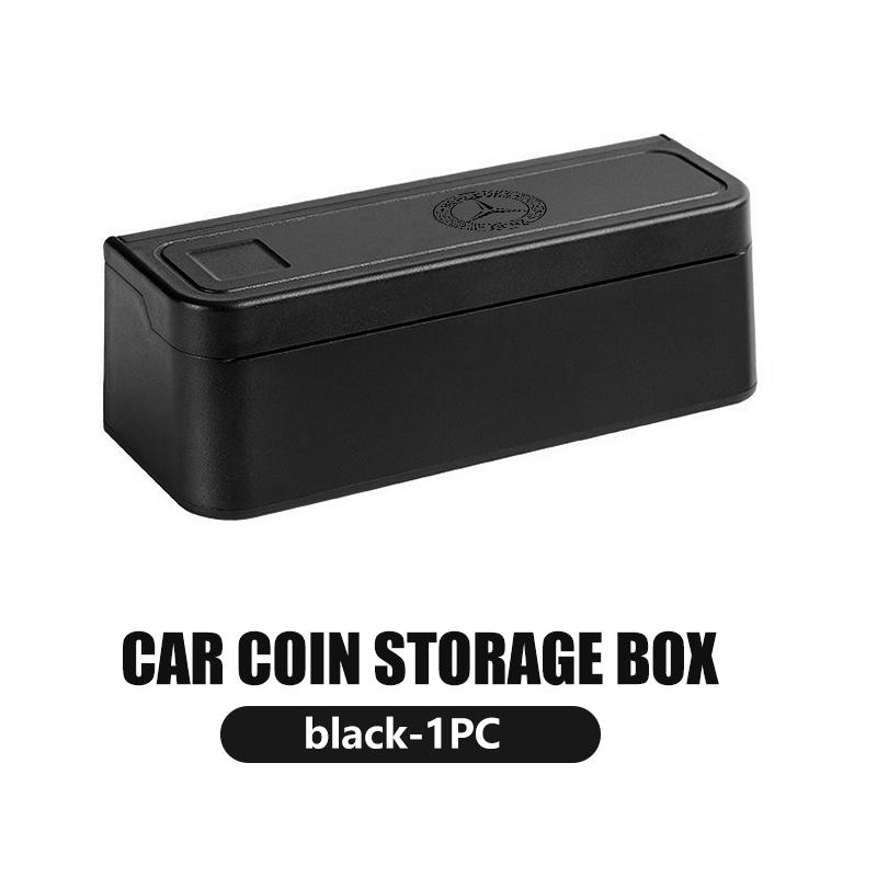 

For Benz Car Mini Portable Coin Storage Box Small Coin Collector Auto Organizer Accessories AMG W213 W124 W108 W126 Exclusive