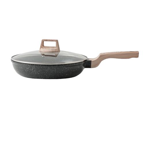 

DONNOR Nonstick Frying Pan 4.6qt Ceramic Frying Pans with Lid Nonstick Cookware Deep Capacity with Heat Resistant Handle