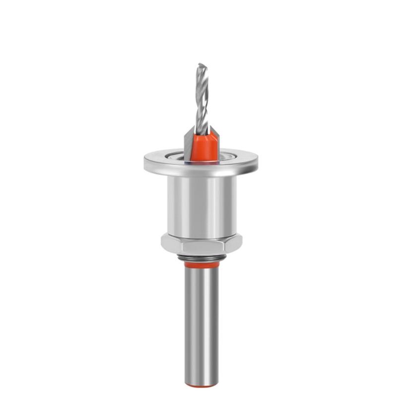 5Pcs Multifunction Limit Taper Hole Round Shank Countersink Drill Bit with Adjustable Depth Stop for Precise Woodworking