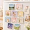 5 Set DIY Kylskåpsmagnet Genomskinlig Akryl Fyrkantig Rund Med Magnetisk Ark Materialpaket Heminredning Gåva För Barn