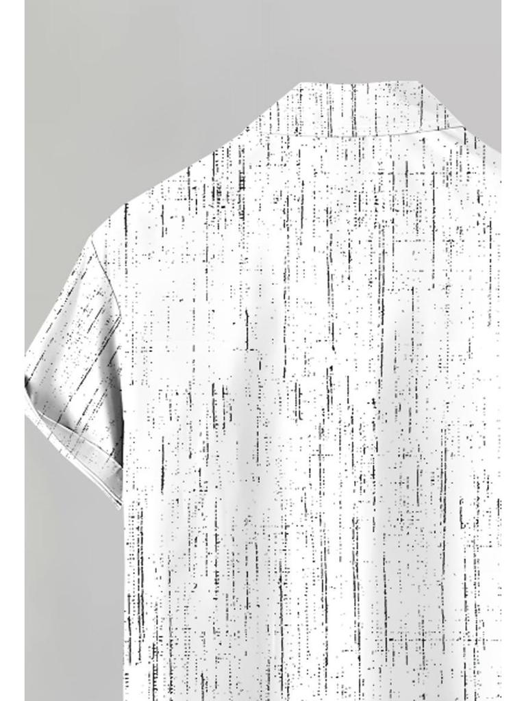 Men'S Casual Short Sleeve Shirt, Multiple Specifications Available, Polyester (Terylene) Material, Stylish Spot Pattern Print, Suitable for Daily Wear