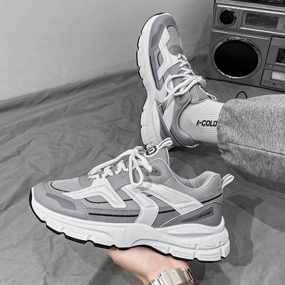 Men's Shoes 2024 New Summer Breathable Trend Fashion Casual Sports Shoes Men's Mesh Running Heightening Dad Shoes
