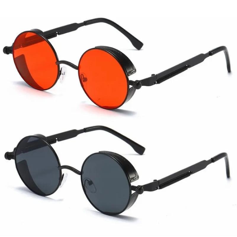 Metal Sunglasses Men Women Fashion Round Glasses Brand Designer Vintage Sun Glasses High Quality Round Metal Retro Sun Glasses