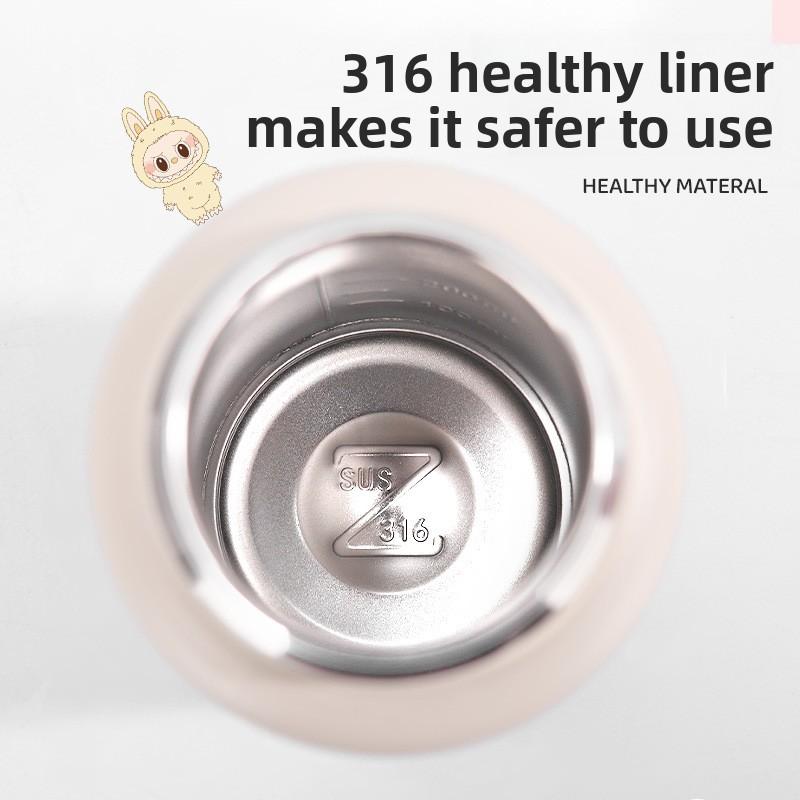 316 Stainless Steel Thermos Cup Cute Cartoon Student Cup Large Capacity Double Drinking Cup