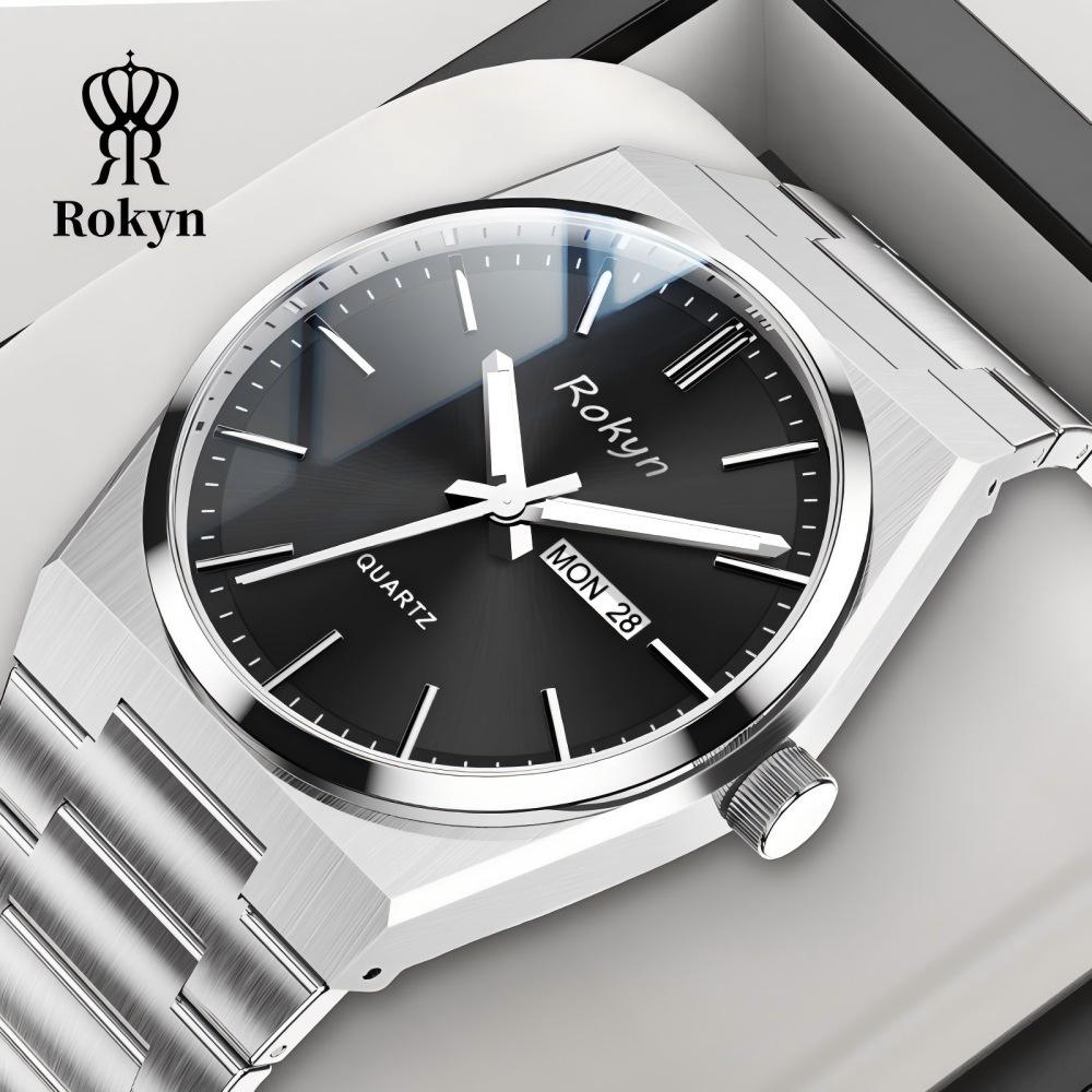 

Men s Cross-Border Waterproof Quartz Watch - Slim, Stylish Business Design with Dual Calendar