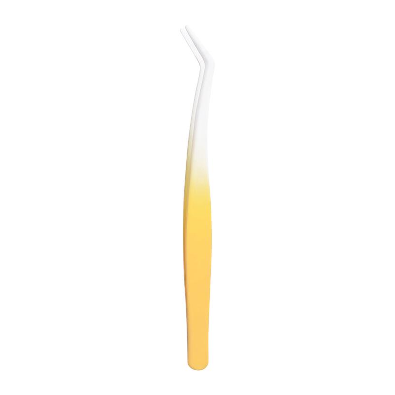 Gold Feather High-Precision Adhesive-Free Lash Tweezers - Non-Stick Stainless Steel Eyelash Clip