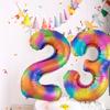 40 Inch Colorful Gradual Change Color Colorful Digital Aluminum Film Balloon Children'S Birthday Digital Party Decoration Scene Arrangement