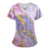 Uniforme Clinica Donna Moda Stampa Farfalle Estiva Scollo a V Dentale Donna Scrub Microstretch Manica Corta Uniforme Infermiera Donna
