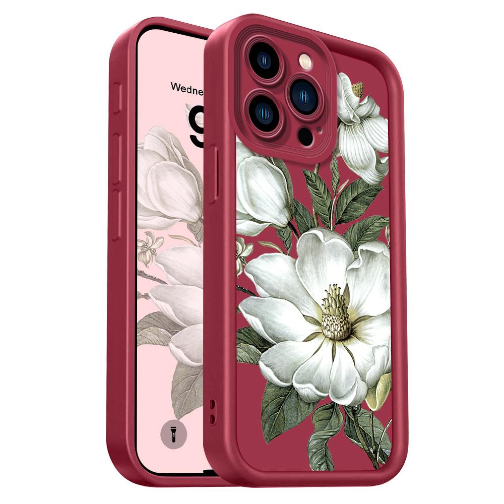 Magnolia Flower Phone Case For IPhone 13 12 11 Pro Max Mini 7 8 6 6S Plus X XS XR SE 2020 2022 Staircase Soft Cover