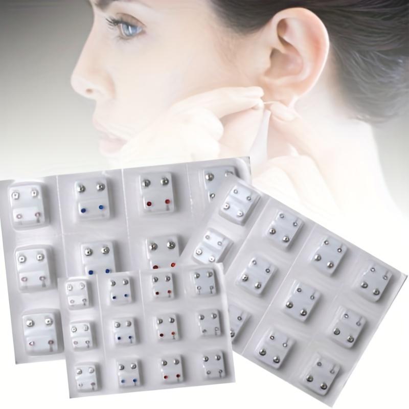 

12 пар/набор белых разноцветных стальных пирсинг-серег со стразами