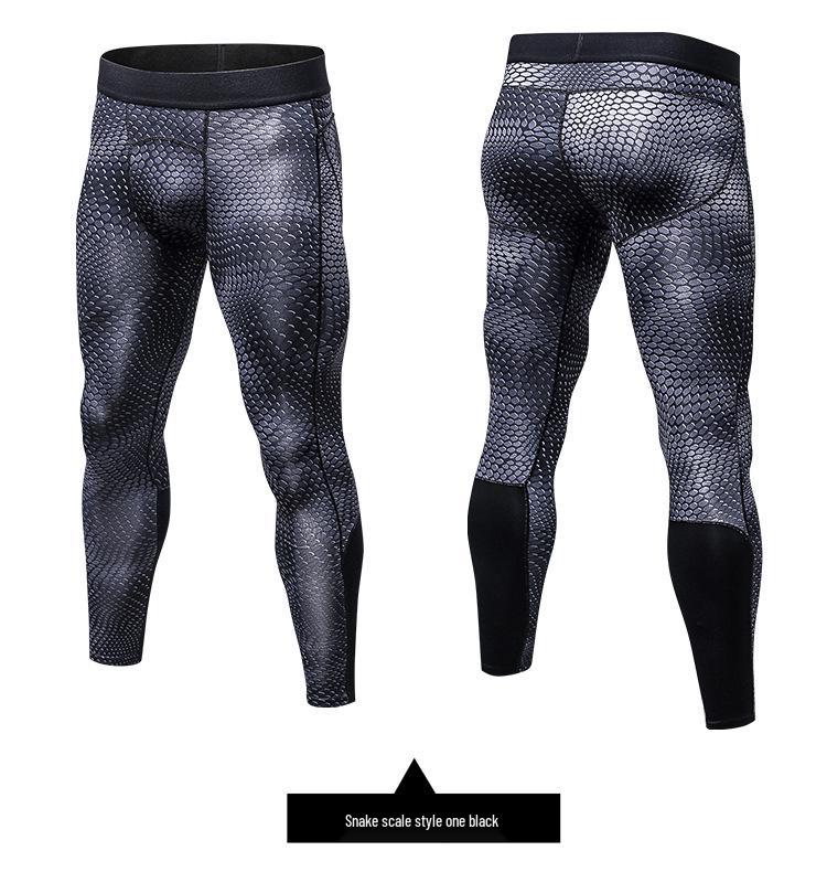 Men's 3D Print Quick-Dry Stretch Compression Running Leggings