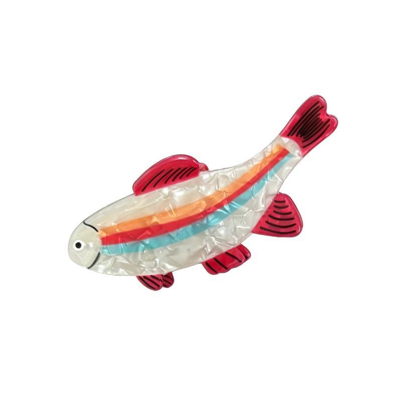 Acrylic Fish Hair Claw Clip Non Slip No Hair Damage Comfortable Grip Fits Thick Thin All Hair Types Women