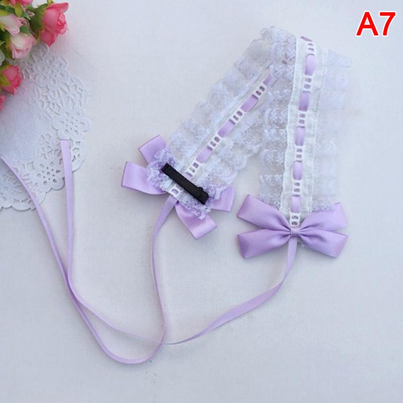 Lolita Tiara Headband Lolita Lace Bow Knot Ribbon Maid Diy Headband