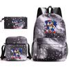 Backpack Sonic Student School Bag Cartoon Backpack Shoulder Bag Pencil Case Three-Piece Set