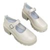 Shoes for Women  Spring and Autumn Women's Pumps Mary Jane Round Toe Shallow Mouth Mid Heel One Word Buckle Shoes Women