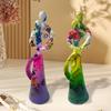 Hugging Couple Figurine Valentine's Day Gift Artwork Abstract Lover Statue for Shelf Living Room Cabinet Bedroom Romantic Gift