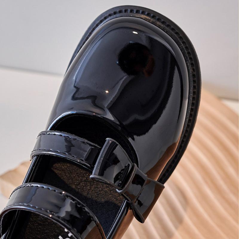 Spring Girl Shoes Fashion Versatile Princess Shoe Comfort Soft Sole Simple Retro Kid Shoe Trendy Exquisite Elegant Leather Shoes