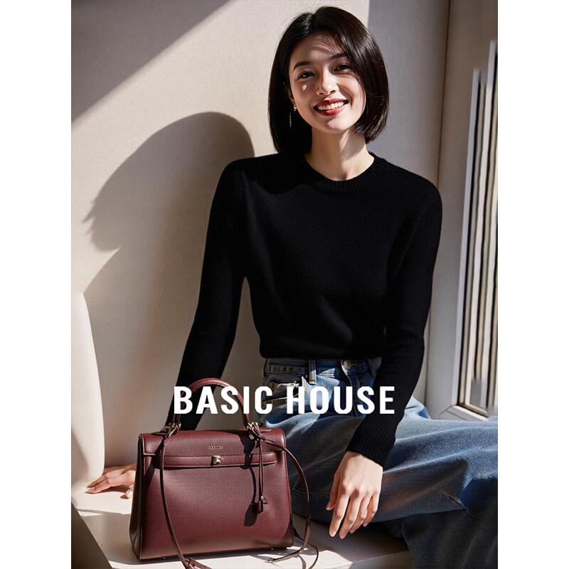 Basic House Women s French Style 100% Wool Knit Sweater M