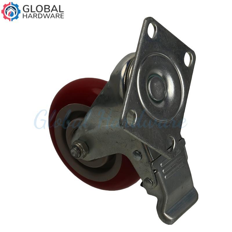 4 Inch Heavy-Duty Universal Caster Wheels - 360° Swivel Silent Brake Ideal for Furniture Wear-Resistant for Platform Trolley