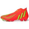 Predator Edge+ Slip-On Soft Artificial Turf AG (Rubber Short Studs) Durable Soccer Shoes Men Soccer Shoes Fluorescent-Red GW0961