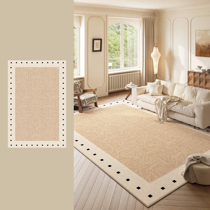 Vintage Light Luxury Rugs Living Room Big Size Floor Mats Bedroom Bedside Carpet Loop Pile Tpr Soft Short Plush Rug