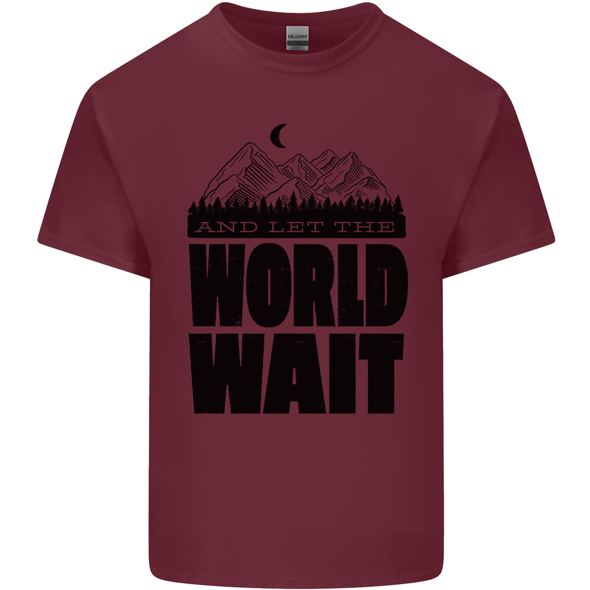 Mountain World Wait Hiking Trekking Walking Unisexs Light Cotton TShirt S