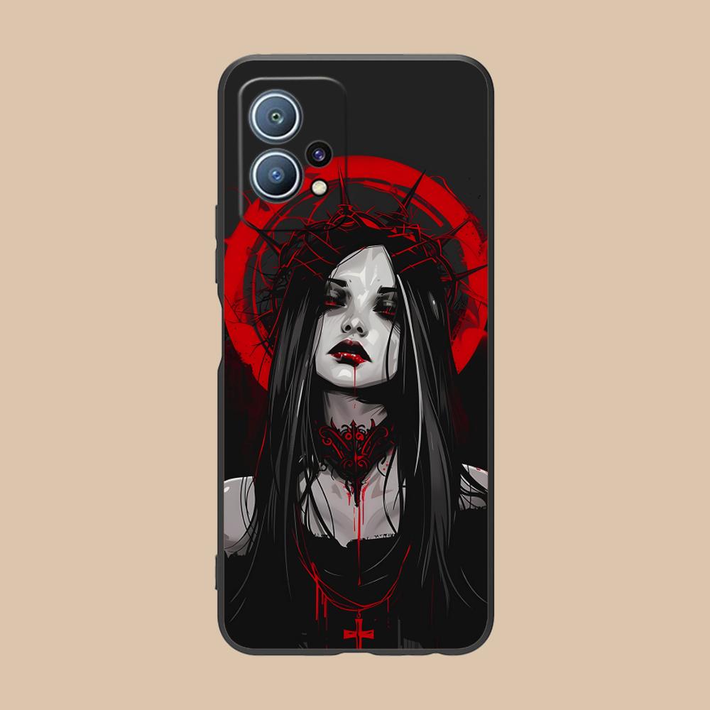 Terror Gothic Art Mobile Phone Case for Huawei P60 P50 P40 P30 P20 P10 P9 P8 Pro Lite Plus Colorful Printing Cover Cover Pretty