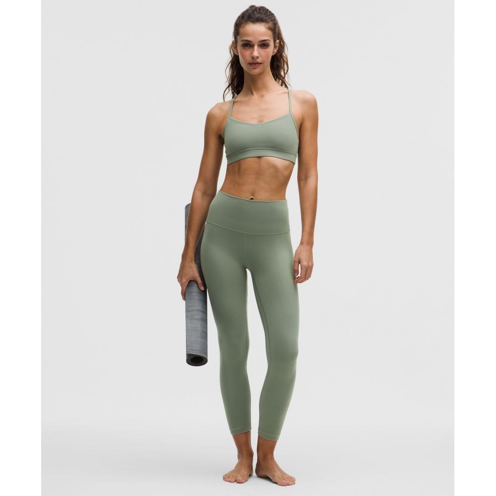 Lululemon Flow Y BrA Nulu  Light Support  A C Cups Willow leAf