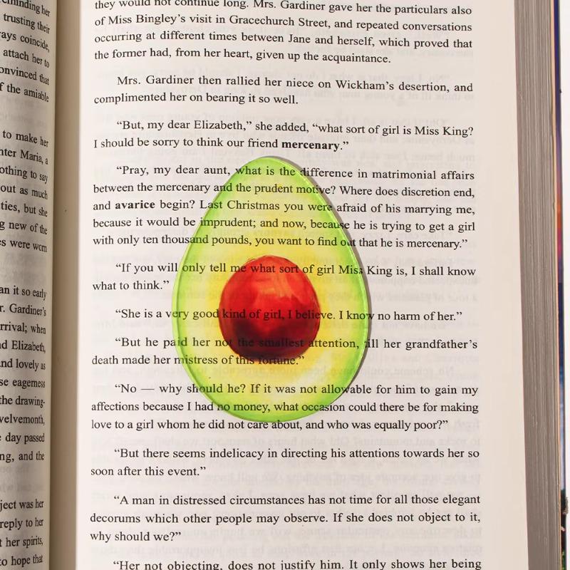 Acrylic Grape Tomato Apple Bookmark – Cute, Transparent, High-End Student Gift and Reading Marker