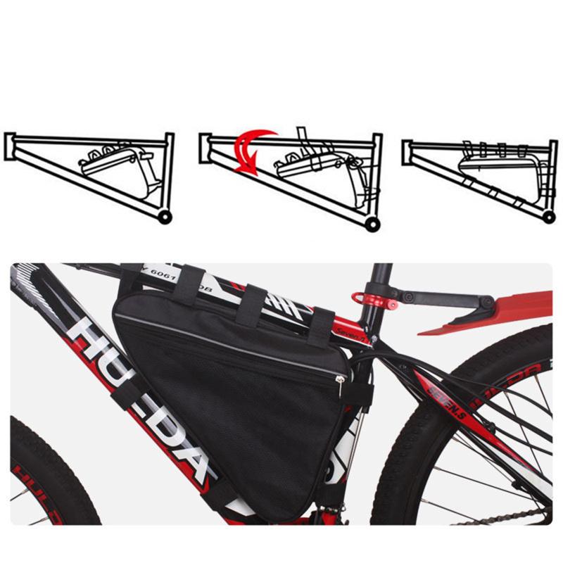 Bolsa para Batería de Bicicleta Eléctrica, 36V, 48V, 60V, 72V, E-Bike, Bolsas Triangulares Para Caja de Bicicleta Negra