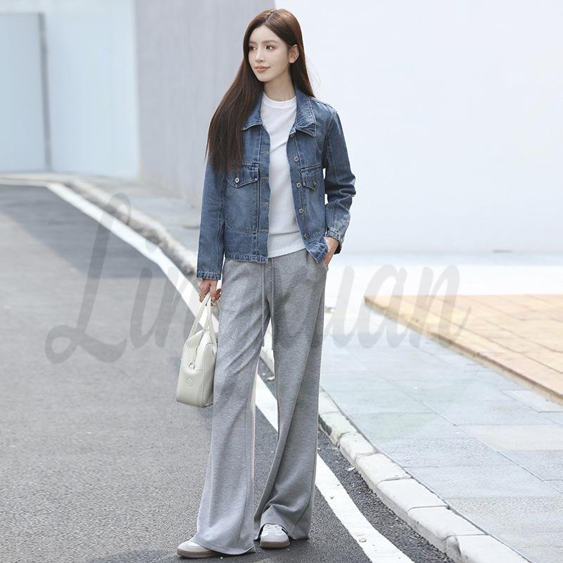 Niche Retro Korean-Style Layered Denim Jacket XL синий