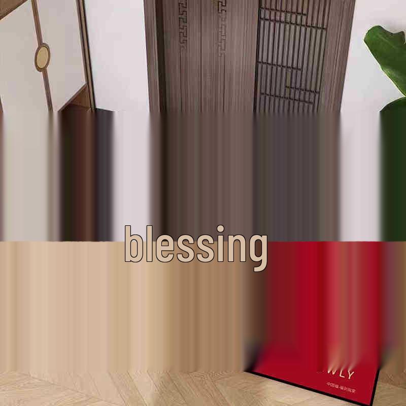 2026 New Year Red Non-slip Wear-resistant Entrance Door Mat Rug for Home and Hallway