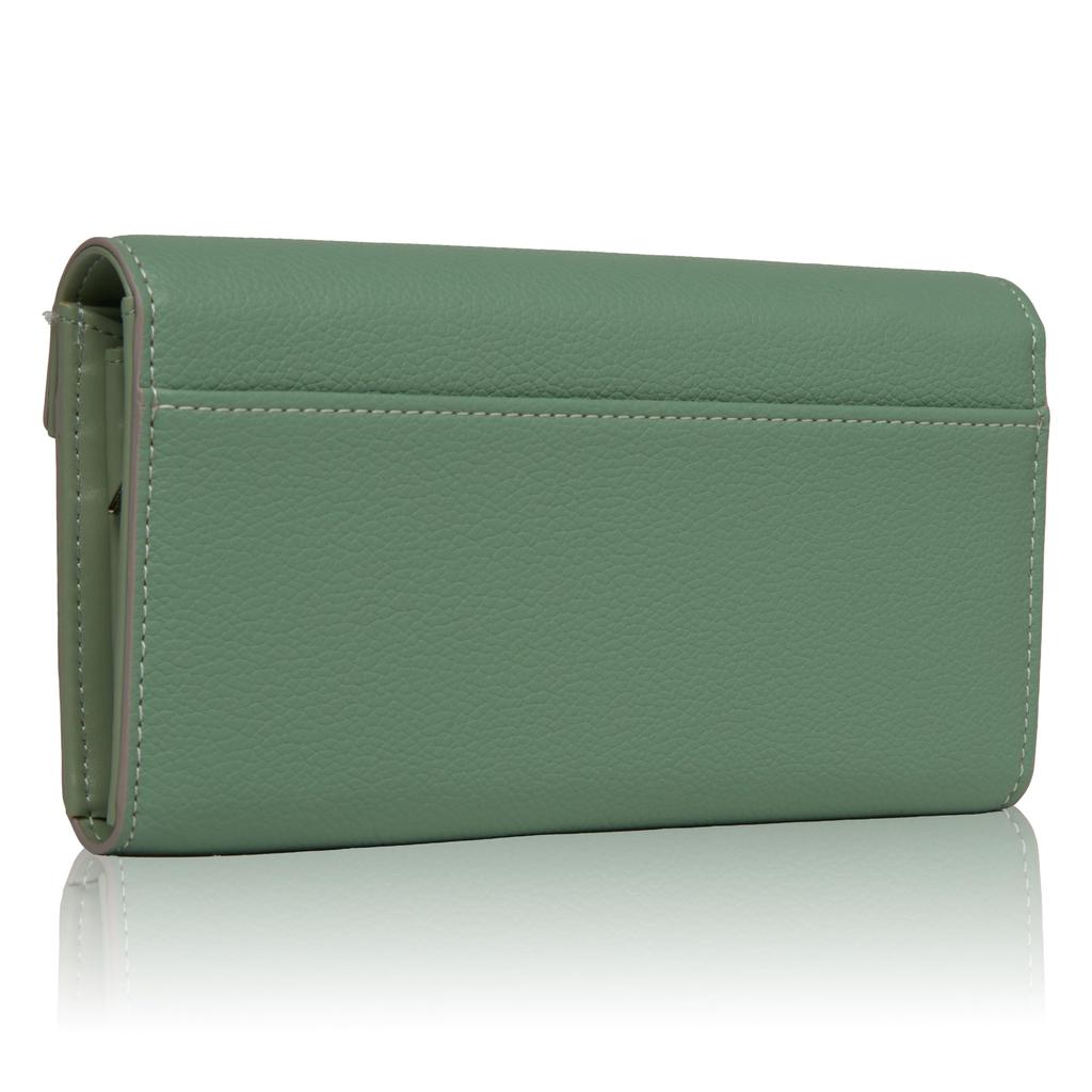 Walnut Peony Long Wallet