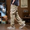 Tooling pants men's summer new loose straight wide-leg pants outdoor wear-resistant tide brand ruffian handsome